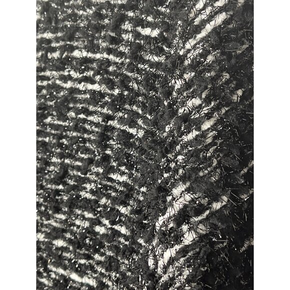 Chico’s Size 1 (M) Black/White Metallic Chunky Knit Pullover | Fall Cozy ✨🖤 - Picture 5 of 11